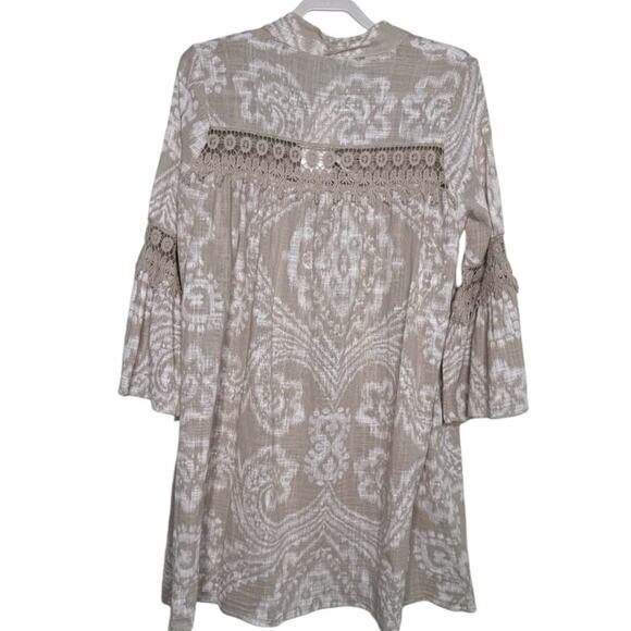 KAKTUS Beige 100% Cotton Cardigan Duster Top One Tie Made in Italy Medium - Picture 3 of 8